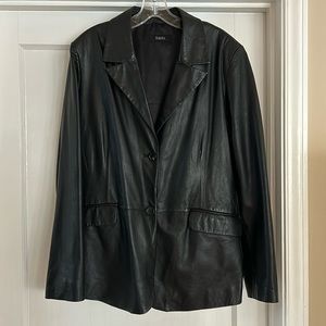 Saki oversized leather blazer from Worn Vintage Stockholm